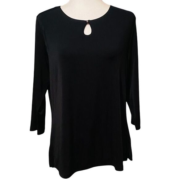 Chico’s Easywear Black Shirt Size Large - Picture 1 of 8